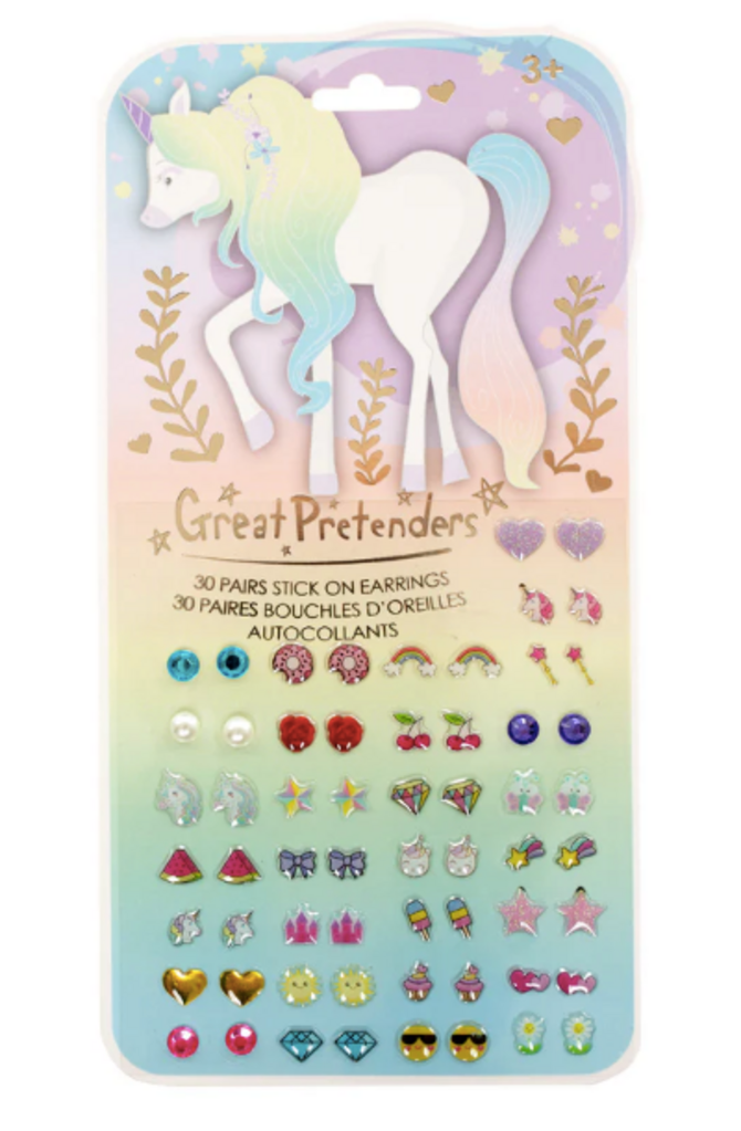 Boucles d'oreilles autocollants-Whimsical Licorne
